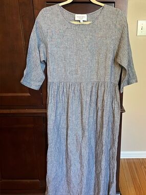 Pyne and Smith #41 Linen Day Dress Cooke’s Stripe Medium